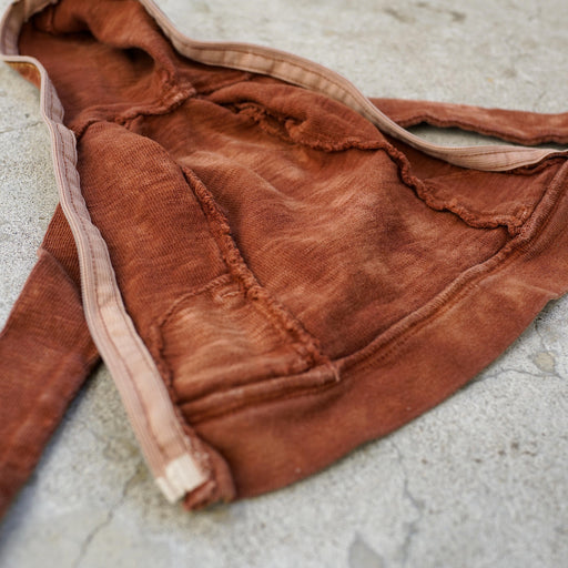 Hooded Zip Cardigan (Rusty Brown)