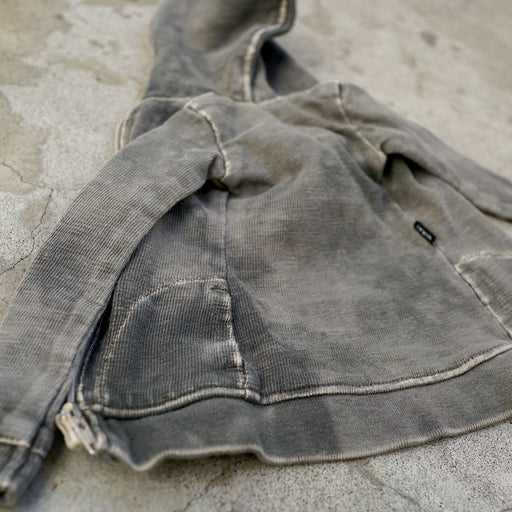 Hooded Zip Cardigan (Ash Gray)