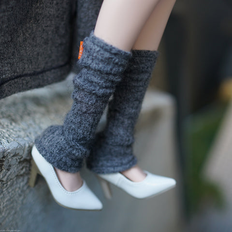 Knit Leg Warmers (Gray)
