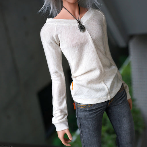 Long Sleeve V-Neck (Beige)