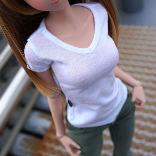 Ballerina V-Neck T-Shirt (White)