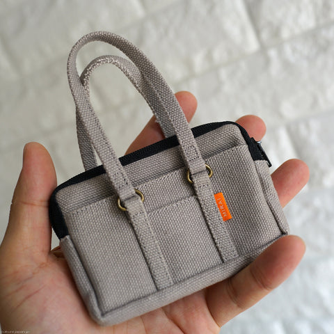 Canvas School Bag (Grey)