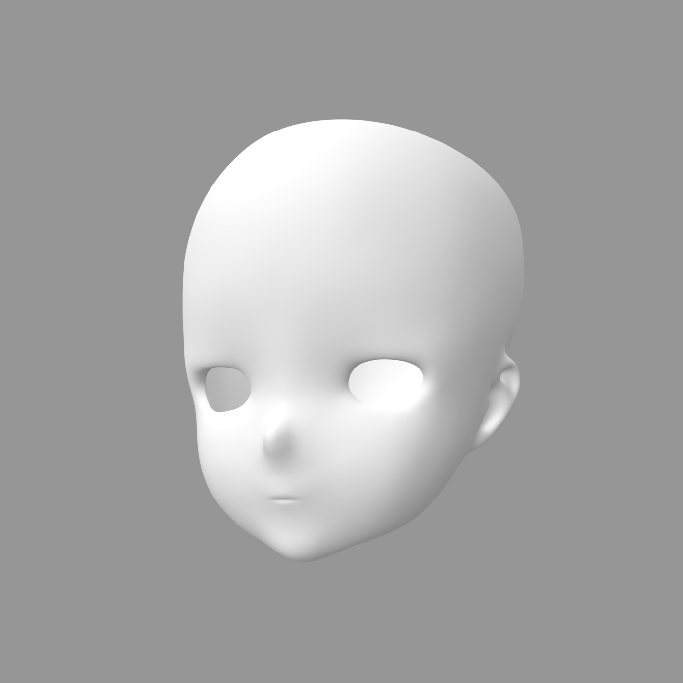 3D file Woman Head and Hair Base 5-Type Package 👩・3D printable